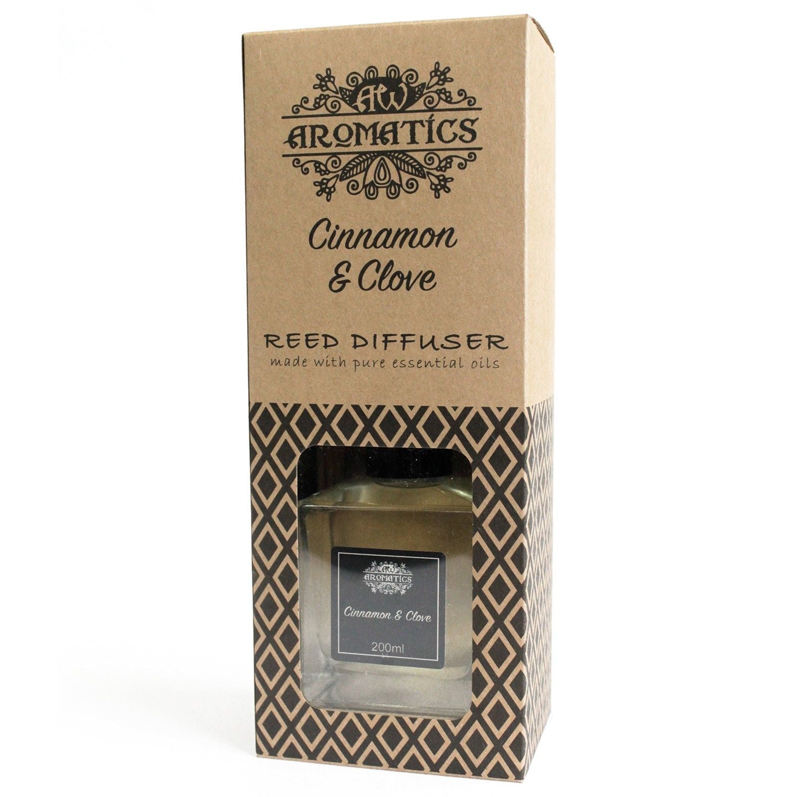 200ml Cinnamon & Clove Essential Oil Reed Diffuser - Luna Panther