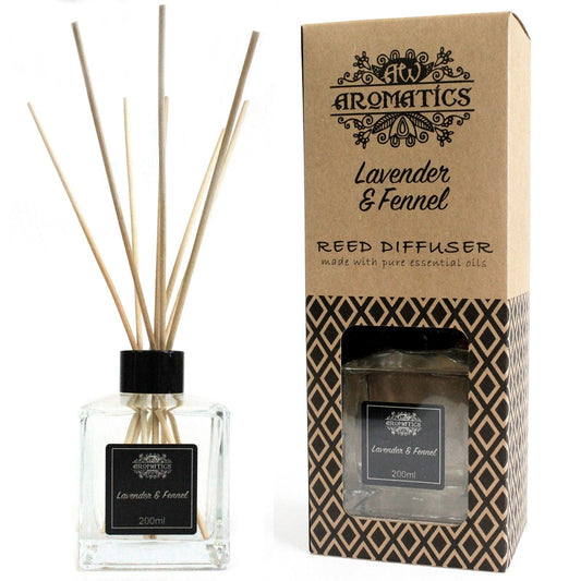 200ml Lavender & Fennel Essential Oil Reed Diffuser - Luna Panther