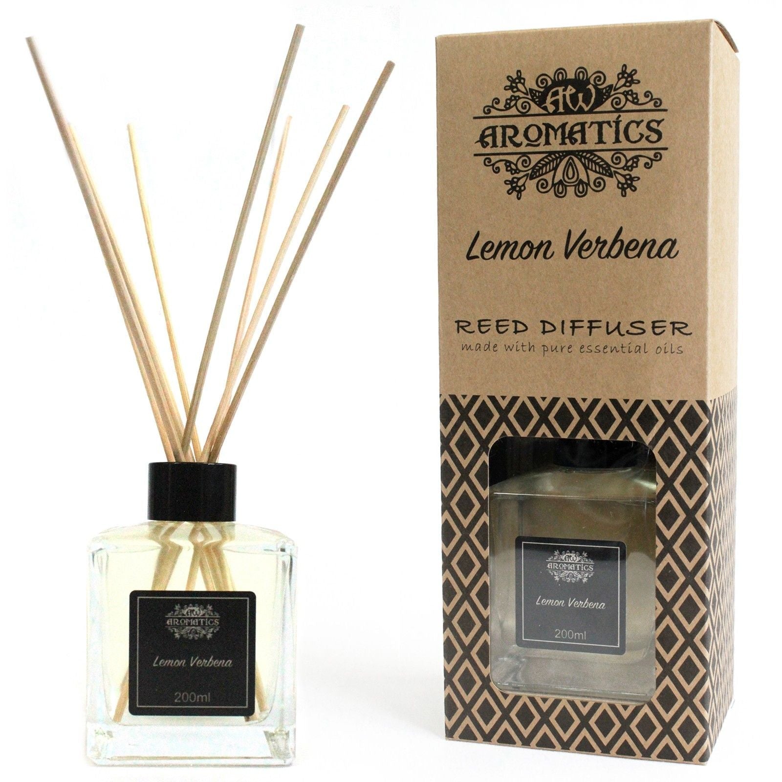 200ml Lemon Verbena Essential Oil Reed Diffuser - Luna Panther