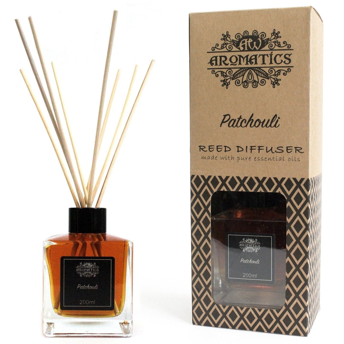 200ml Patchouli Essential Oil Reed Diffuser - Luna Panther