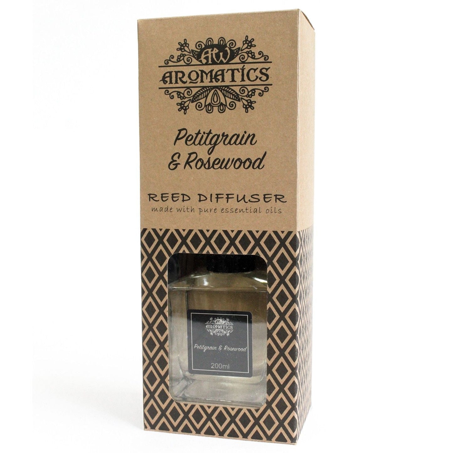 200ml Petitgrain & Rosewood Essential Oil Reed Diffuser - Luna Panther
