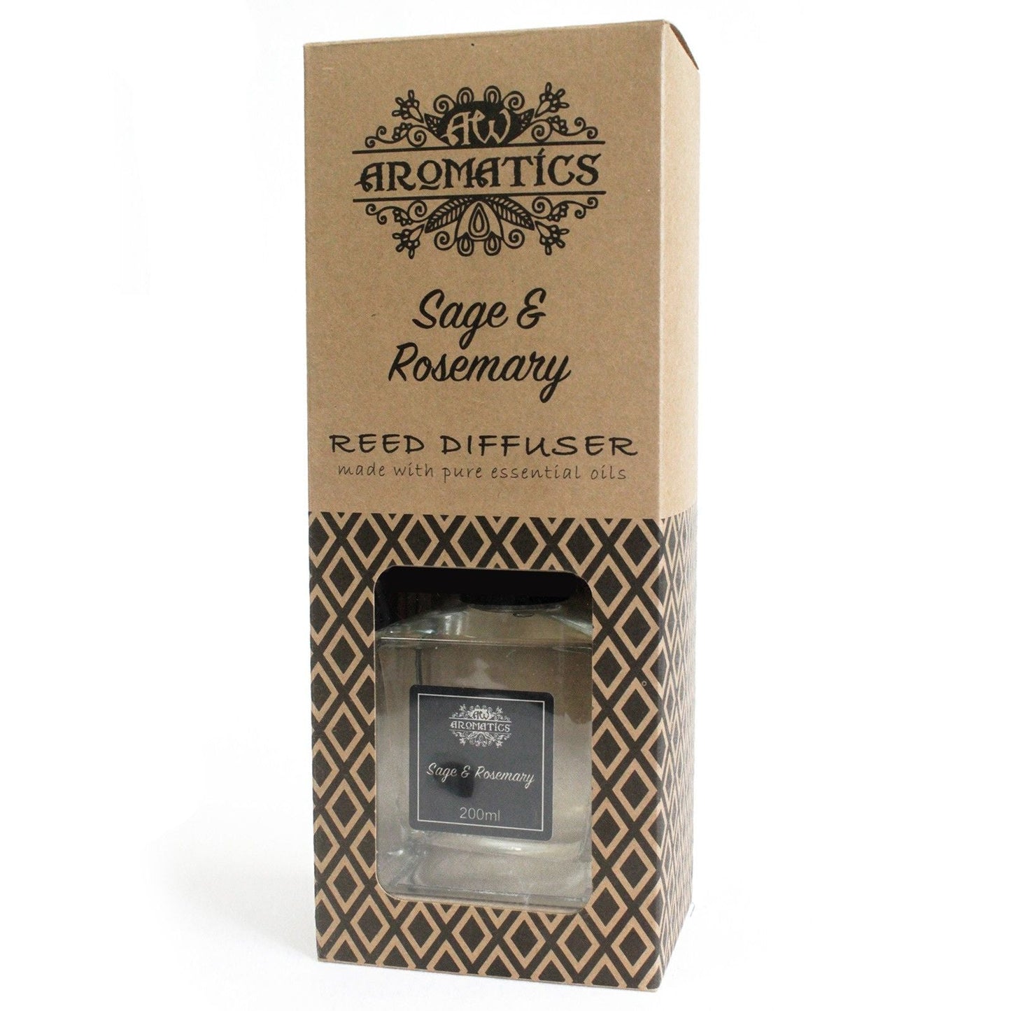 200ml Sage & Rosemary Essential Oil Reed Diffuser - Luna Panther