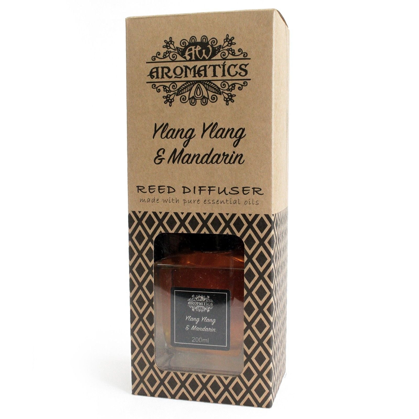 200ml Ylang Ylang & Mandarin Essential Oil Reed Diffuser - Luna Panther