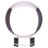 Polished Crystal Ball on Stand 200mm featuring natural patterning and unique variations - Luna Panther