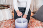 MEINL Sonic Energy Color-Frosted Crystal Singing Bowl 9" - A4/Brow Chakra/440 Hz - Dark Blue detail view 3 at Luna Panther