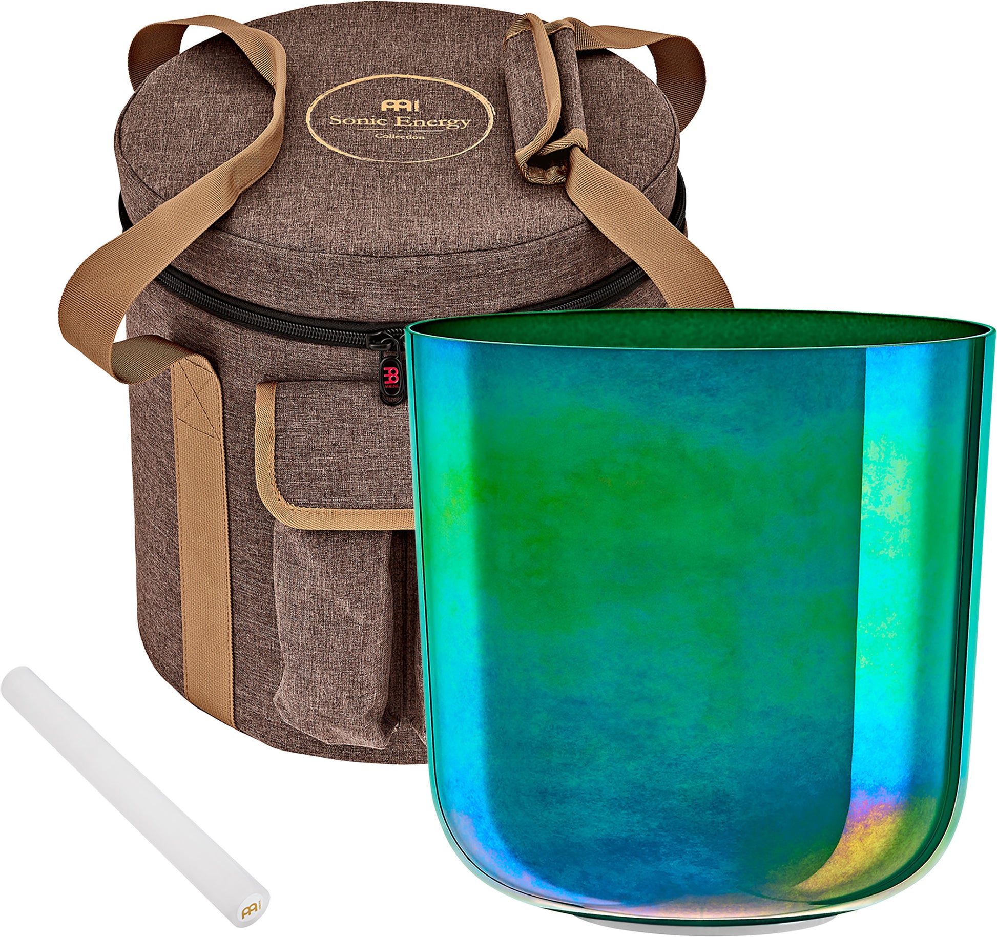 MEINL Sonic Energy Essence Crystal Singing Bowl 8" - F3/Heart Chakra/440 Hz - Mint Blue detail view 10 at Luna Panther