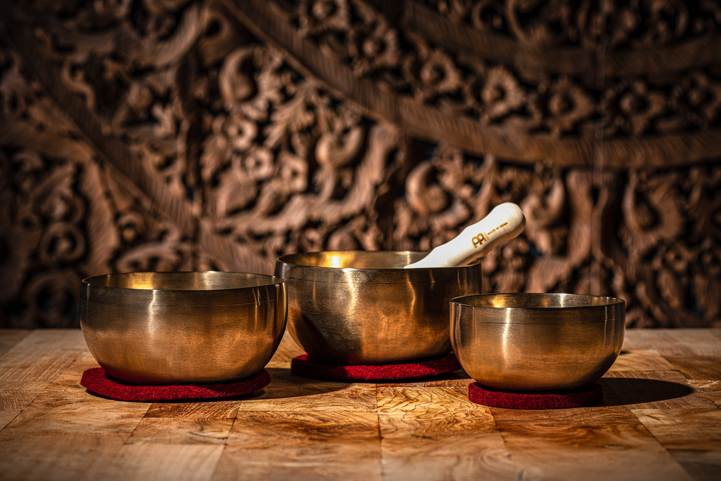 MEINL Sonic Energy Universal Series Singing Bowl Set 4 pcs - 500/700/750g + Mallet detail view 11 at Luna Panther