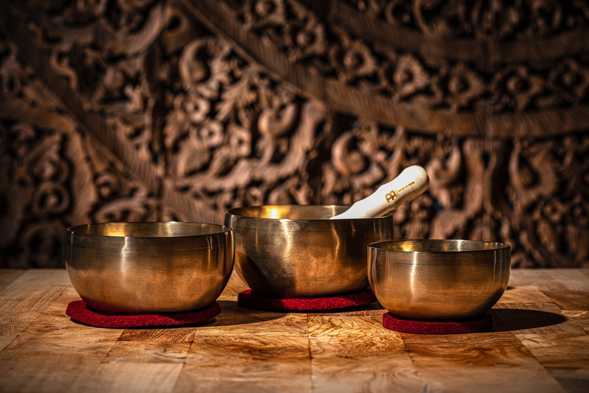 MEINL Sonic Energy Universal Series Singing Bowl Set 4 pcs - 500/700/750g + Mallet detail view 11 at Luna Panther