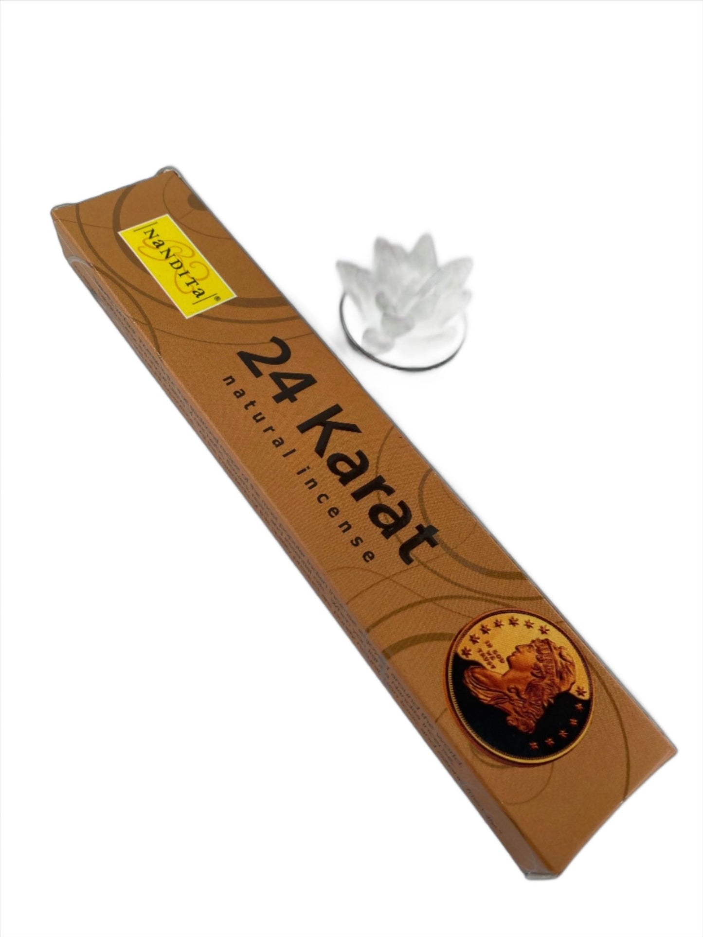 Polished 24 Karat Nandita Incense featuring natural patterning and unique variations - Luna Panther