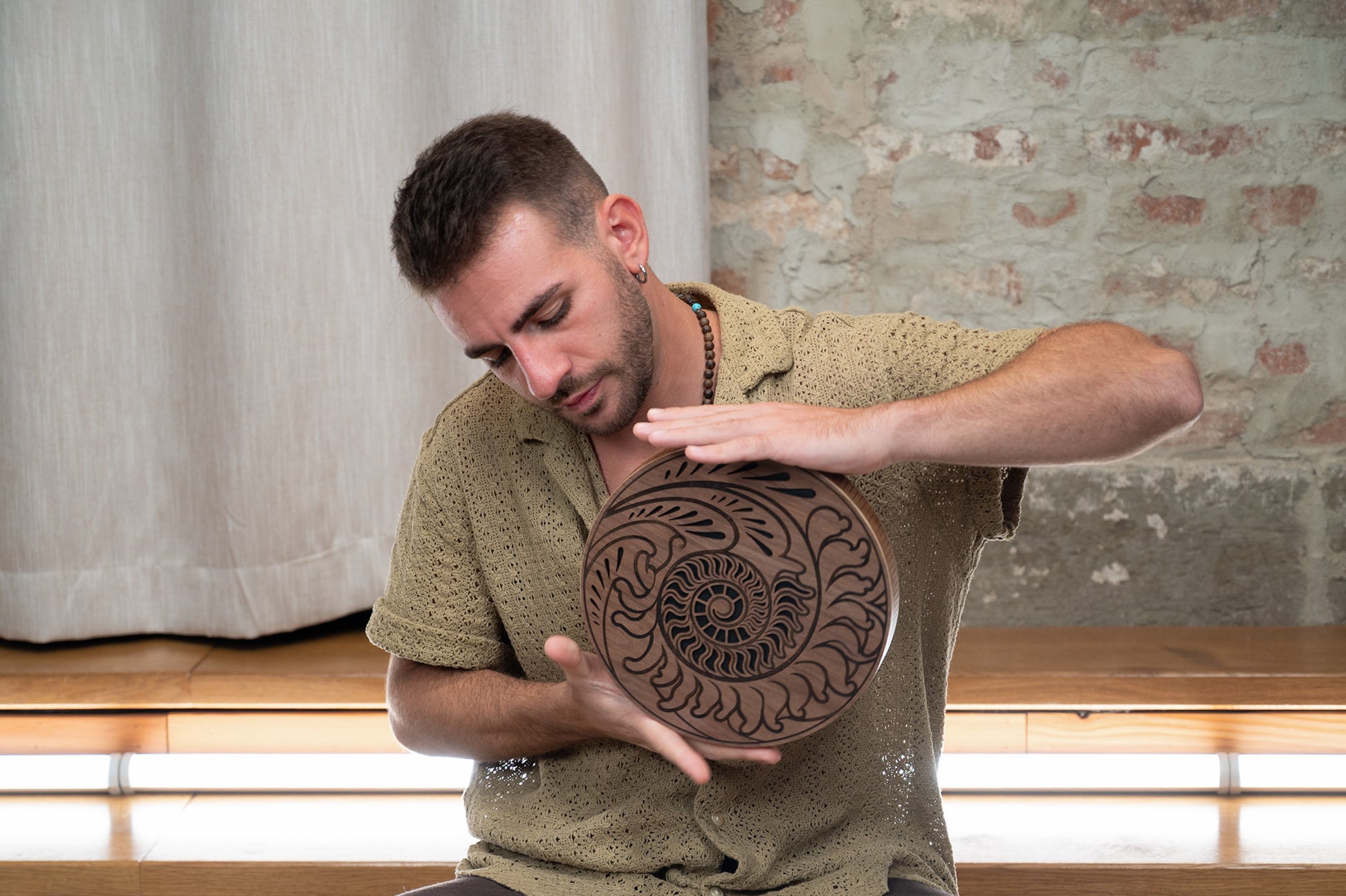 MEINL Sonic Energy 10" Rain Disk, Ocean Sound, Fibonacci-Inspired Carving detail view 8 at Luna Panther