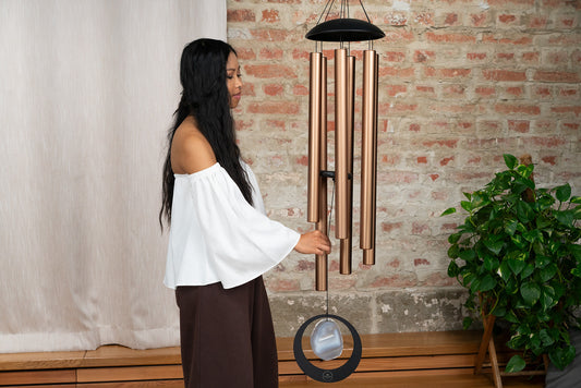 MEINL Sonic Energy Grey Agate Meditation Chime 50"/128 cm - 432 Hz/A Major - Bronze detail view 2 at Luna Panther alternate view