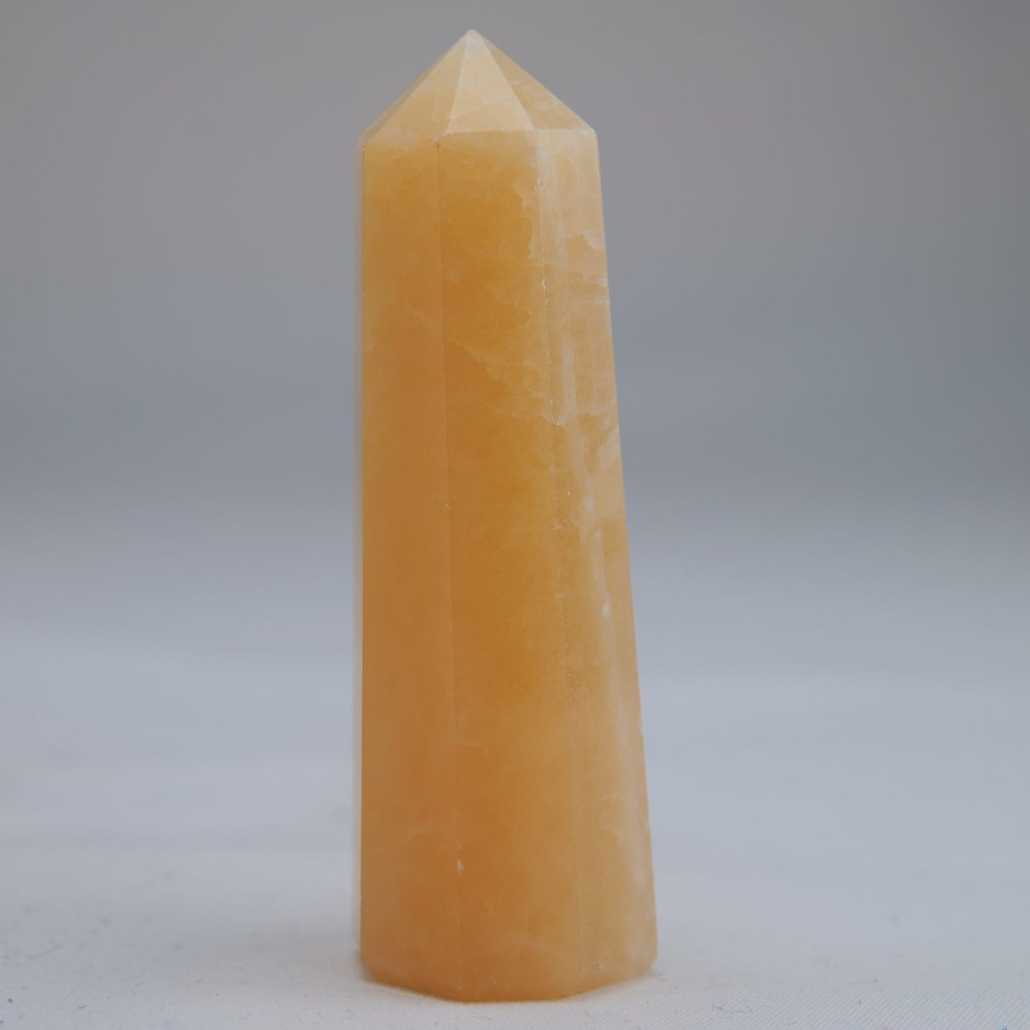 Yellow Banded Calcite Point 65g side