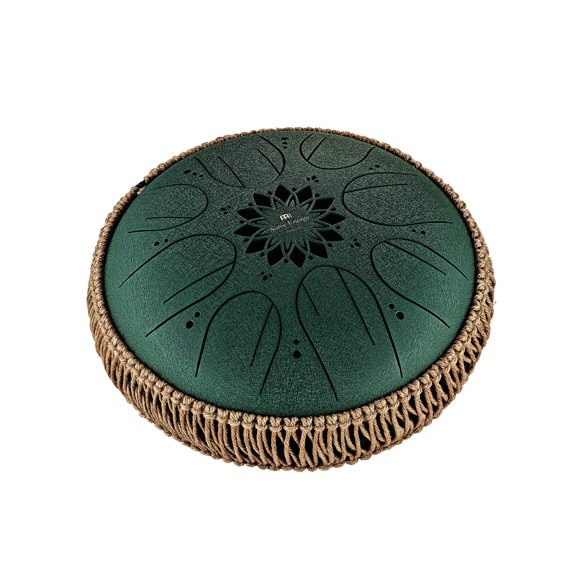 MEINL Sonic Energy Medium Octave Steel Tongue Drum 10" - F# Minor/8 Notes/432 Hz - Dark Green at Luna Panther