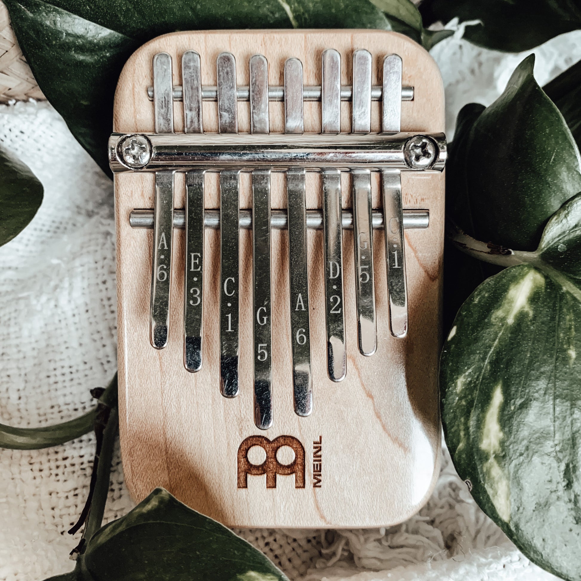 Meinl Sonic Energy Solid Kalimba - 8 notes, maple detail view 12 at Luna Panther