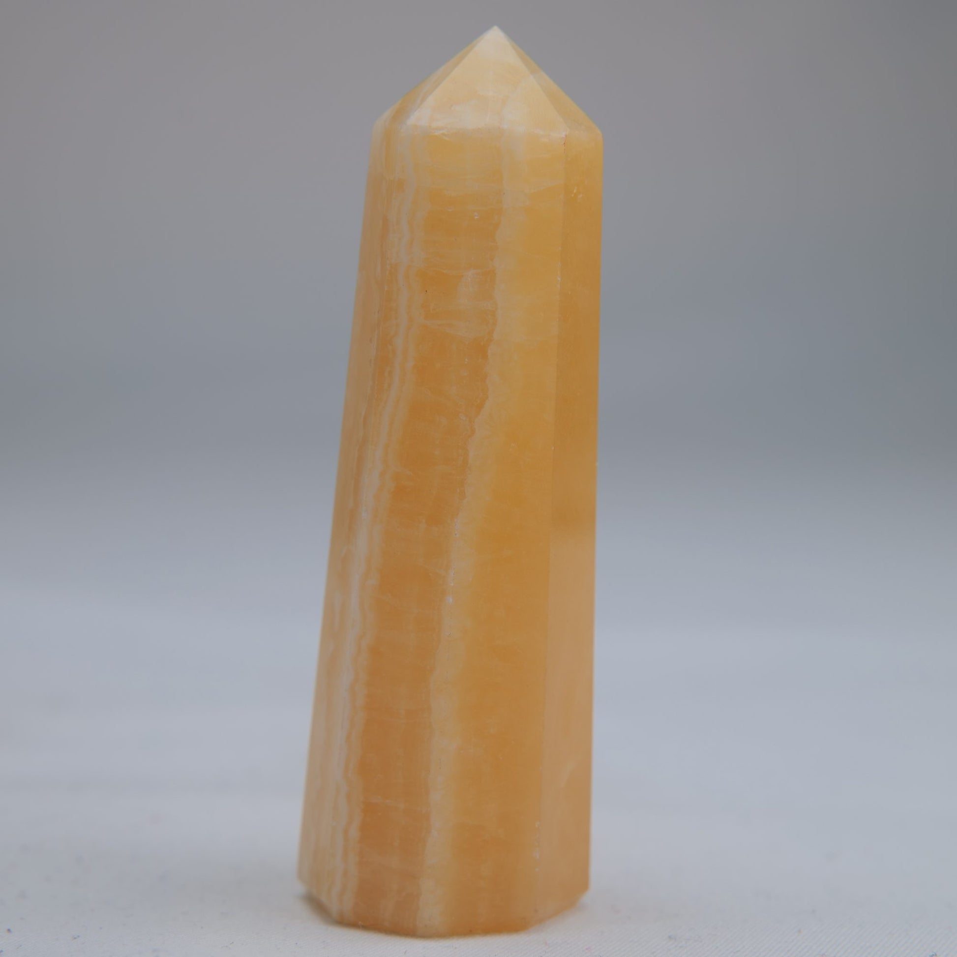 Yellow Banded Calcite Point 65g side-2