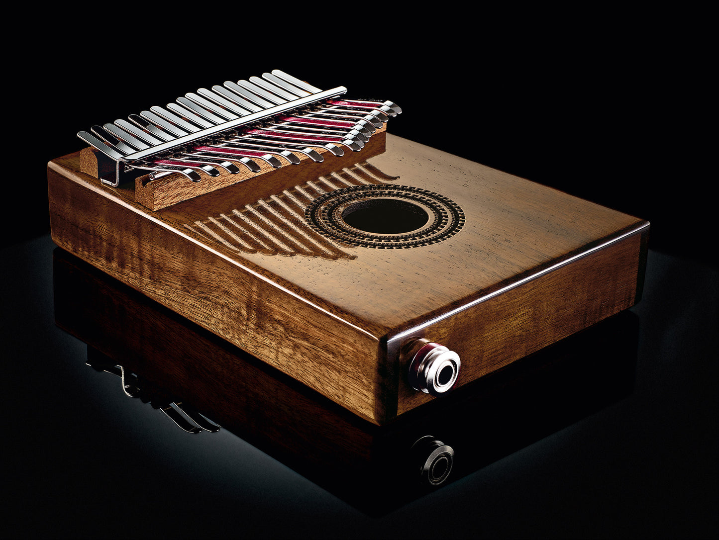 Meinl Sonic Energy Soundhole Pickup Kalimba - 17 notes, acacia detail view 8 at Luna Panther