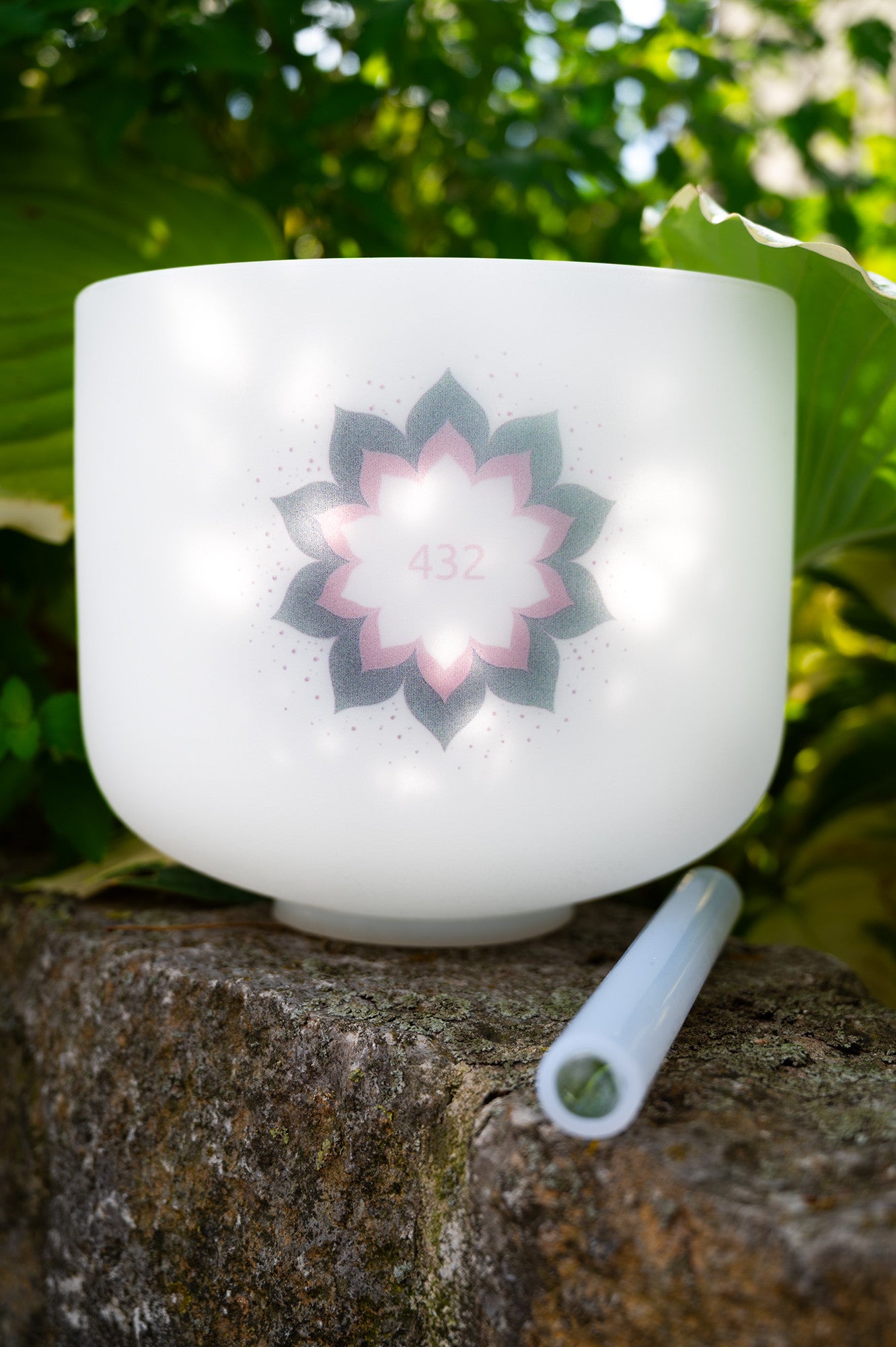 MEINL Sonic Energy Crystal Singing Bowl 9" - 432 Hz, Lotus Flower detail view 3 at Luna Panther