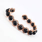 Copper & Black Obsidian Crystal Bracelet