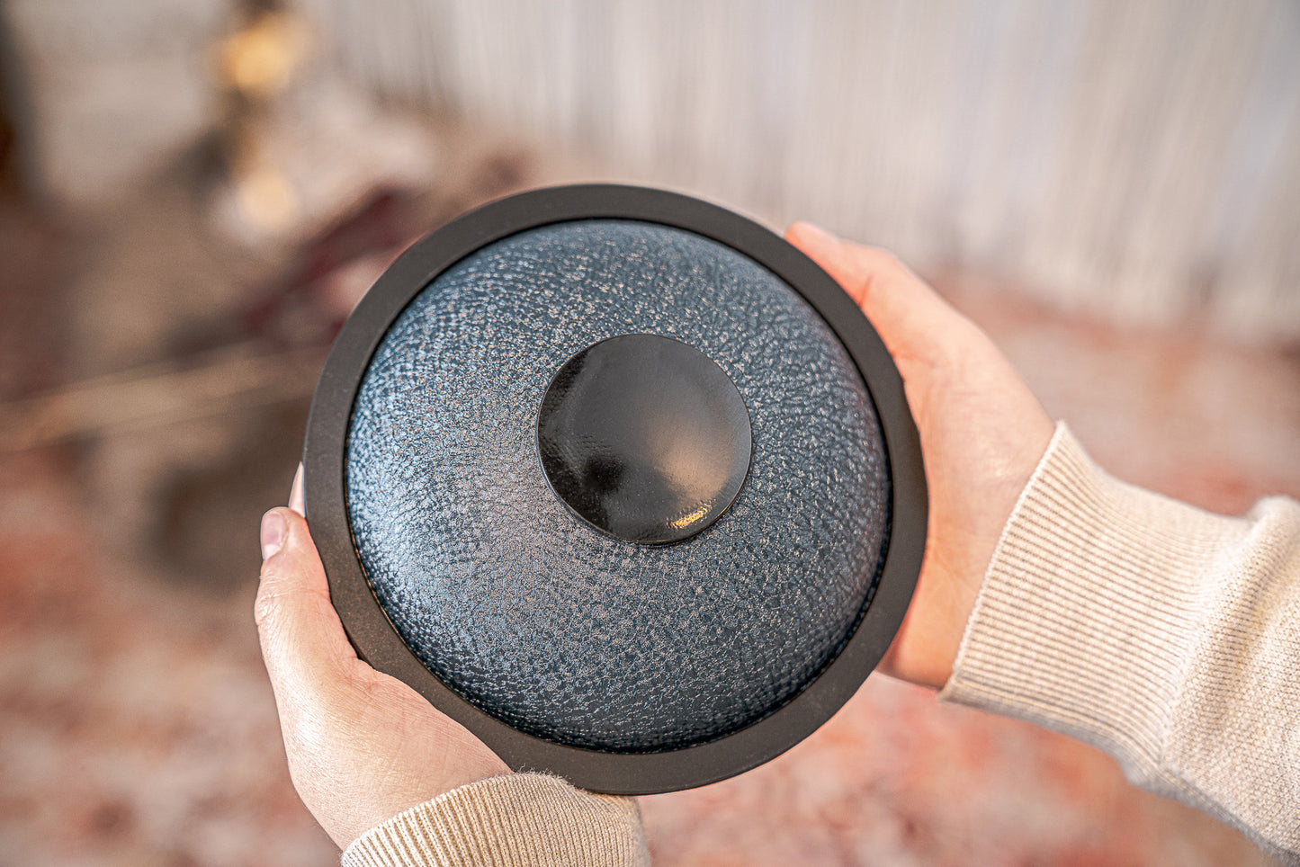 MEINL Sonic Energy Mini Steel Tongue Drum 6" - A Major/6 Notes/440 Hz - Navy Blue detail view 11 at Luna Panther