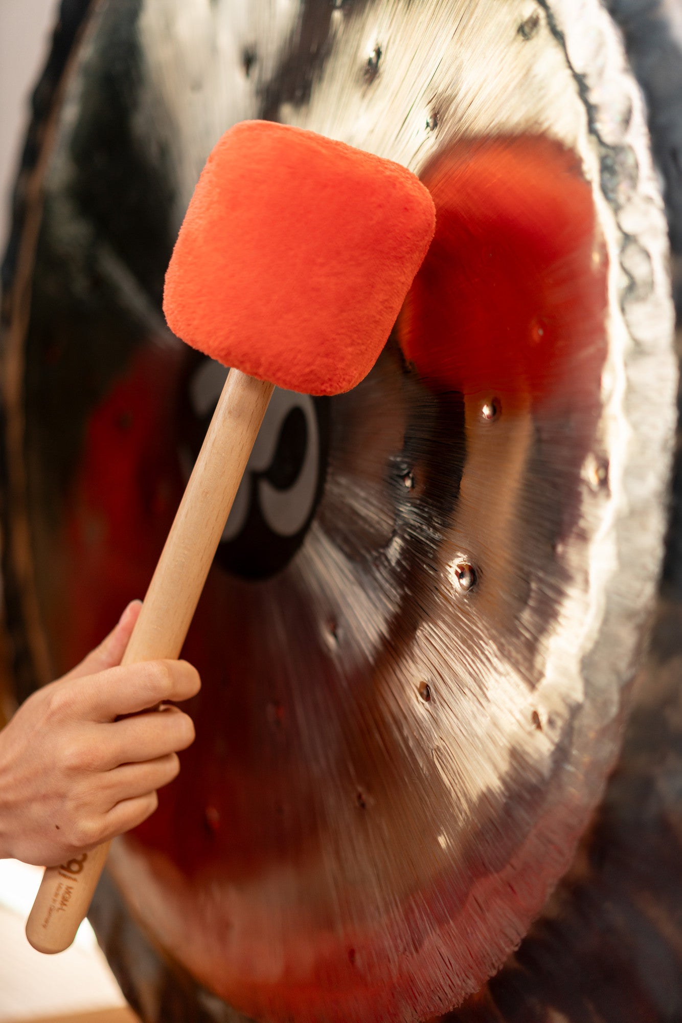 MEINL Sonic Energy Gong Mallet Large - Sweet Tangerine detail view 3 at Luna Panther