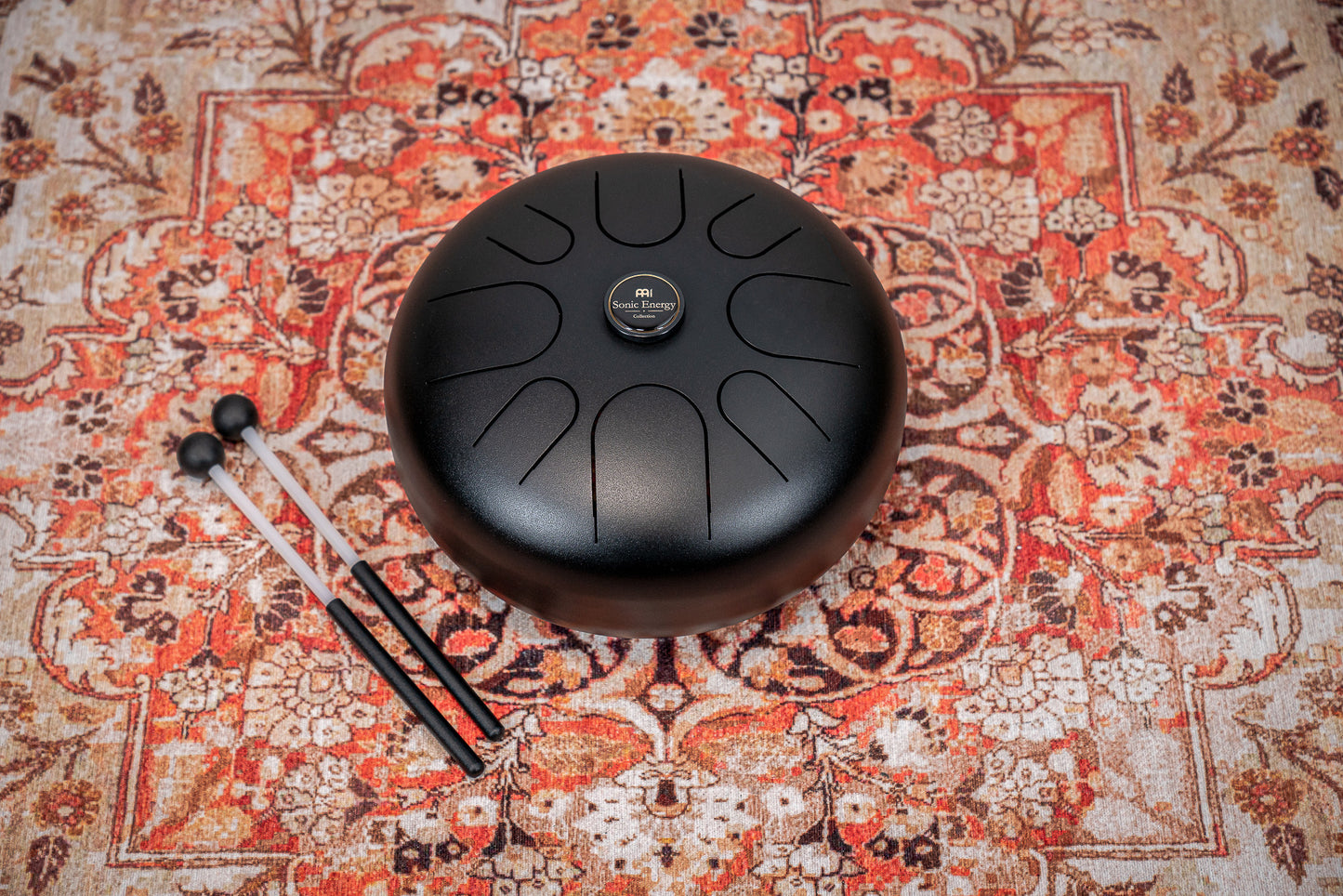MEINL Sonic Energy Steel Tongue Drum 12" - A Akebono/8 Notes/440 Hz - Black detail view 4 at Luna Panther