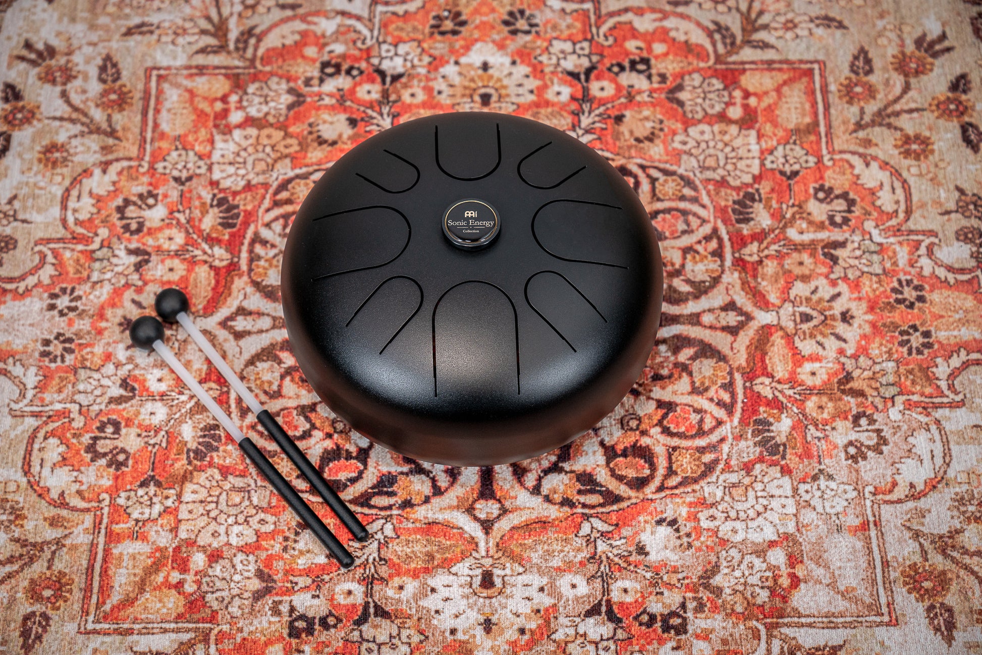 MEINL Sonic Energy Steel Tongue Drum 12" - A Akebono/8 Notes/440 Hz - Black detail view 4 at Luna Panther