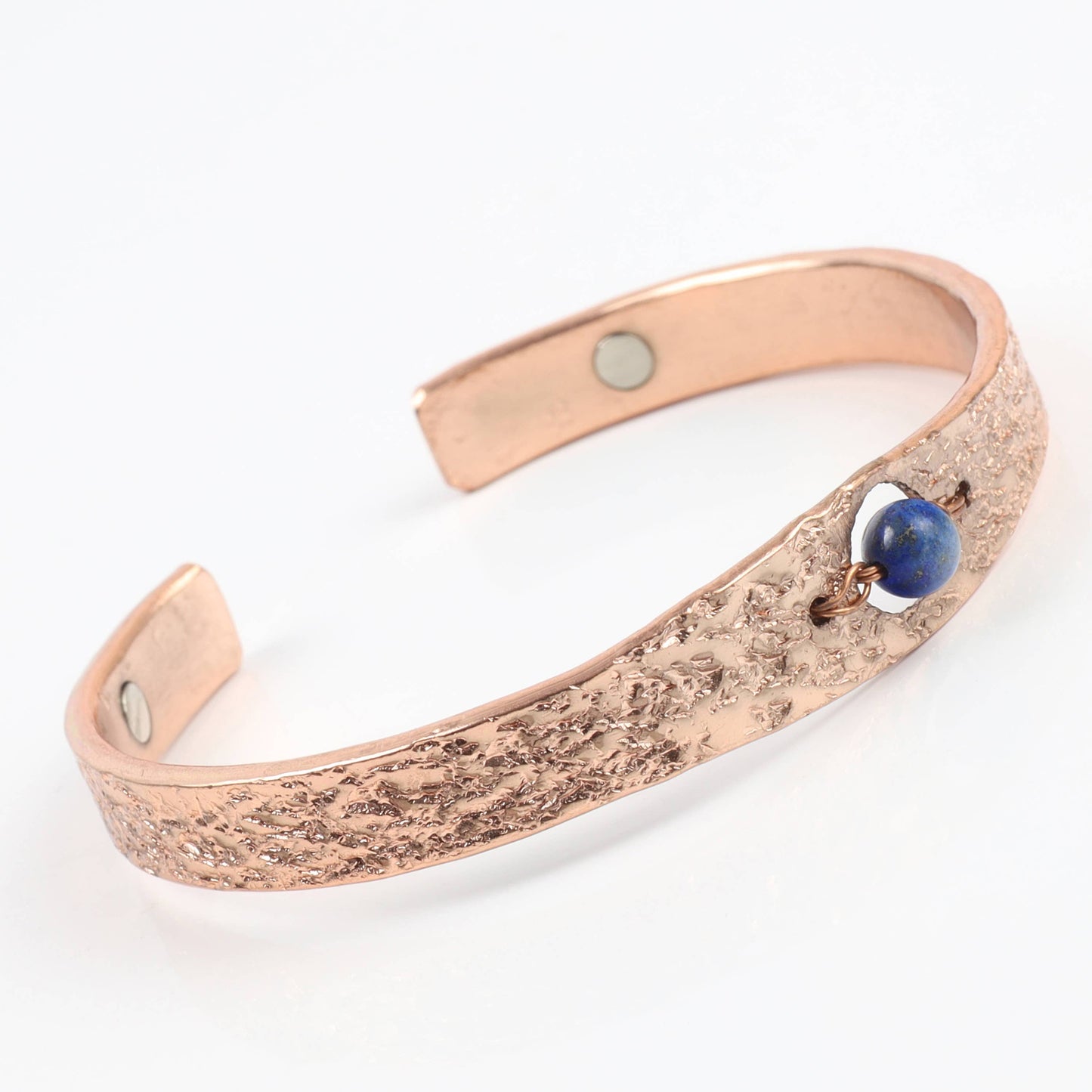 Copper Bracelet with Lapis Lazuli Crystal