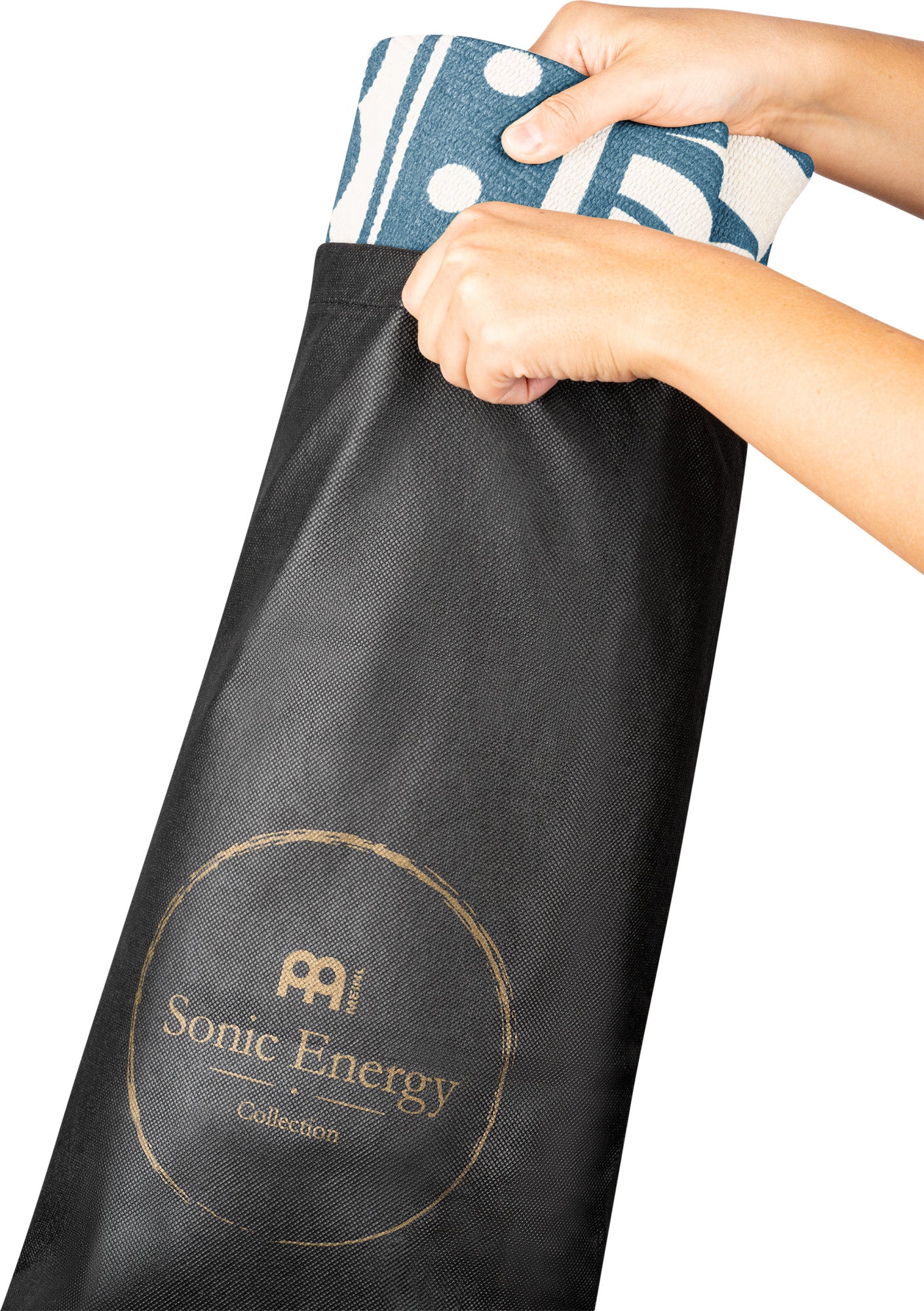 MEINL Sonic Energy Meditation Rug - Navy Blue / Floral Design detail view 11 at Luna Panther