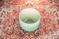 MEINL Sonic Energy Color-Frosted Crystal Singing Bowl 11" - F4/Heart Chakra/440 Hz - Green detail view 2 at Luna Panther