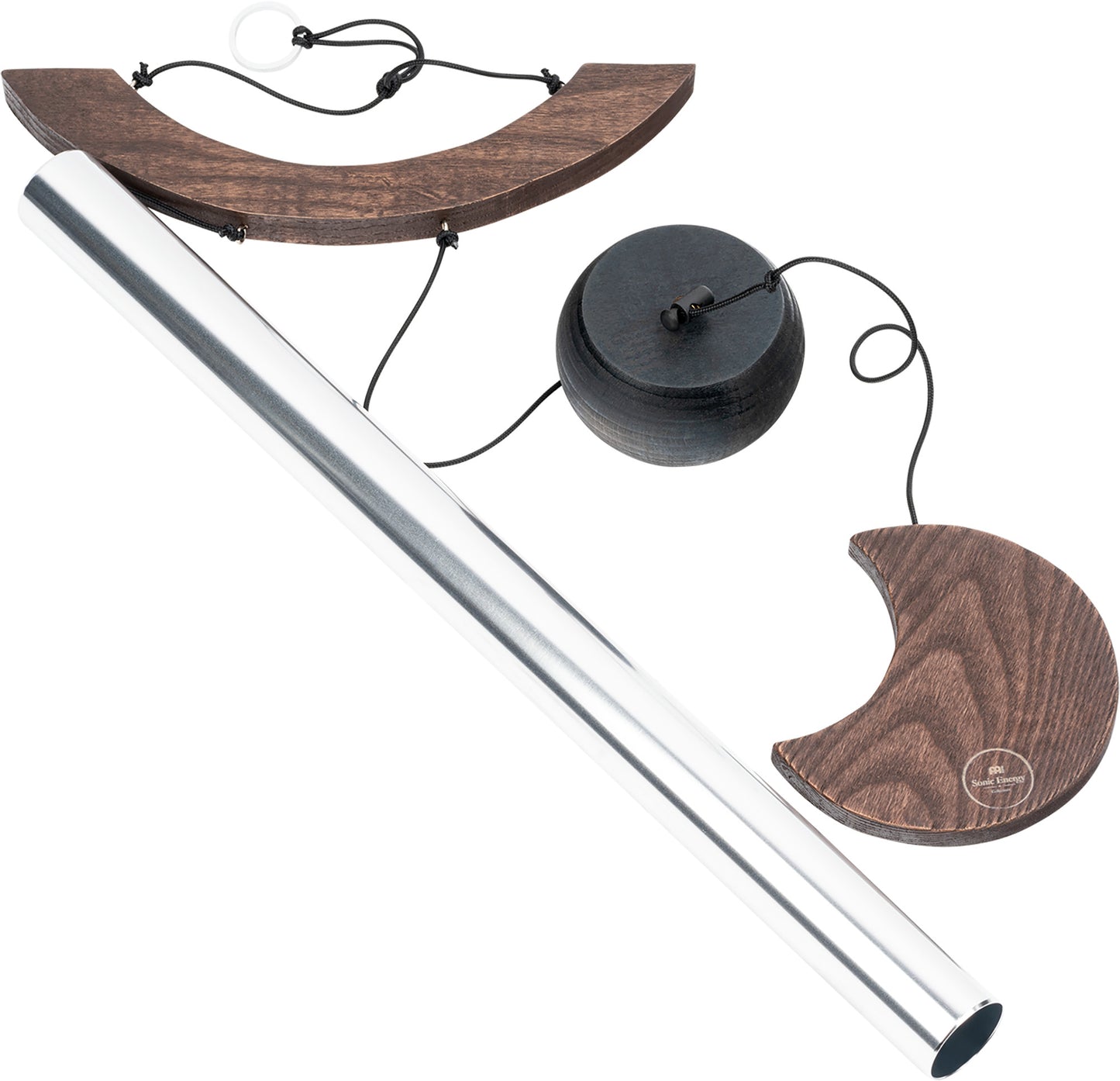 MEINL Sonic Energy Moon Meditation Chime 35"/88 cm - 432 Hz - Curved Suspension/Silver detail view 10 at Luna Panther