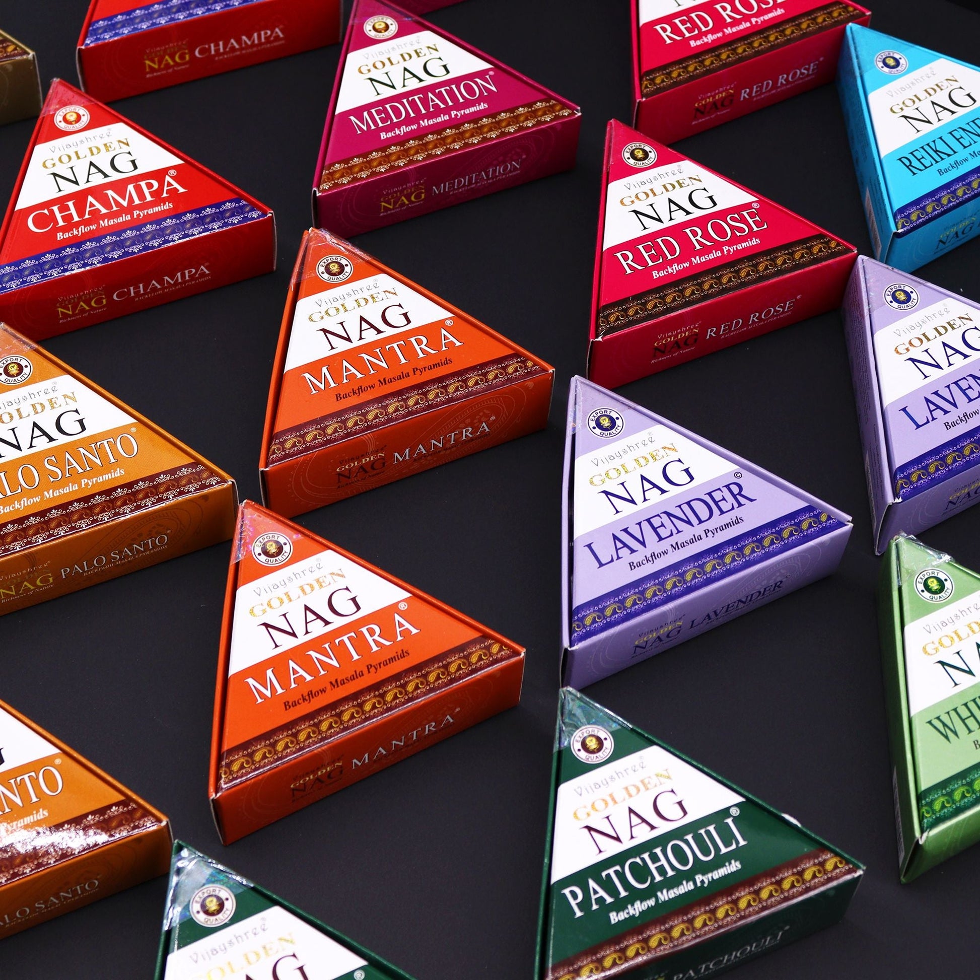 42g Jumbo Golden Nag - Benzoin Backflow Incense Cones - Luna Panther
