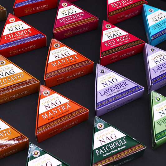 42g Jumbo Golden Nag - Champa Backflow Incense Cones - Luna Panther alternate view
