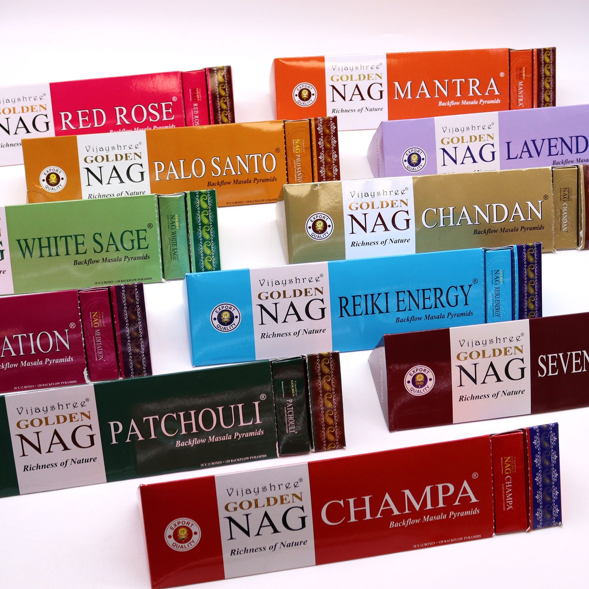 42g Jumbo Golden Nag - Palo Santo Backflow Incense Cones - Luna Panther