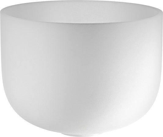 MEINL Sonic Energy White-Frosted Crystal Singing Bowl 13" - D4/Sacral Chakra/432 Hz at Luna Panther
