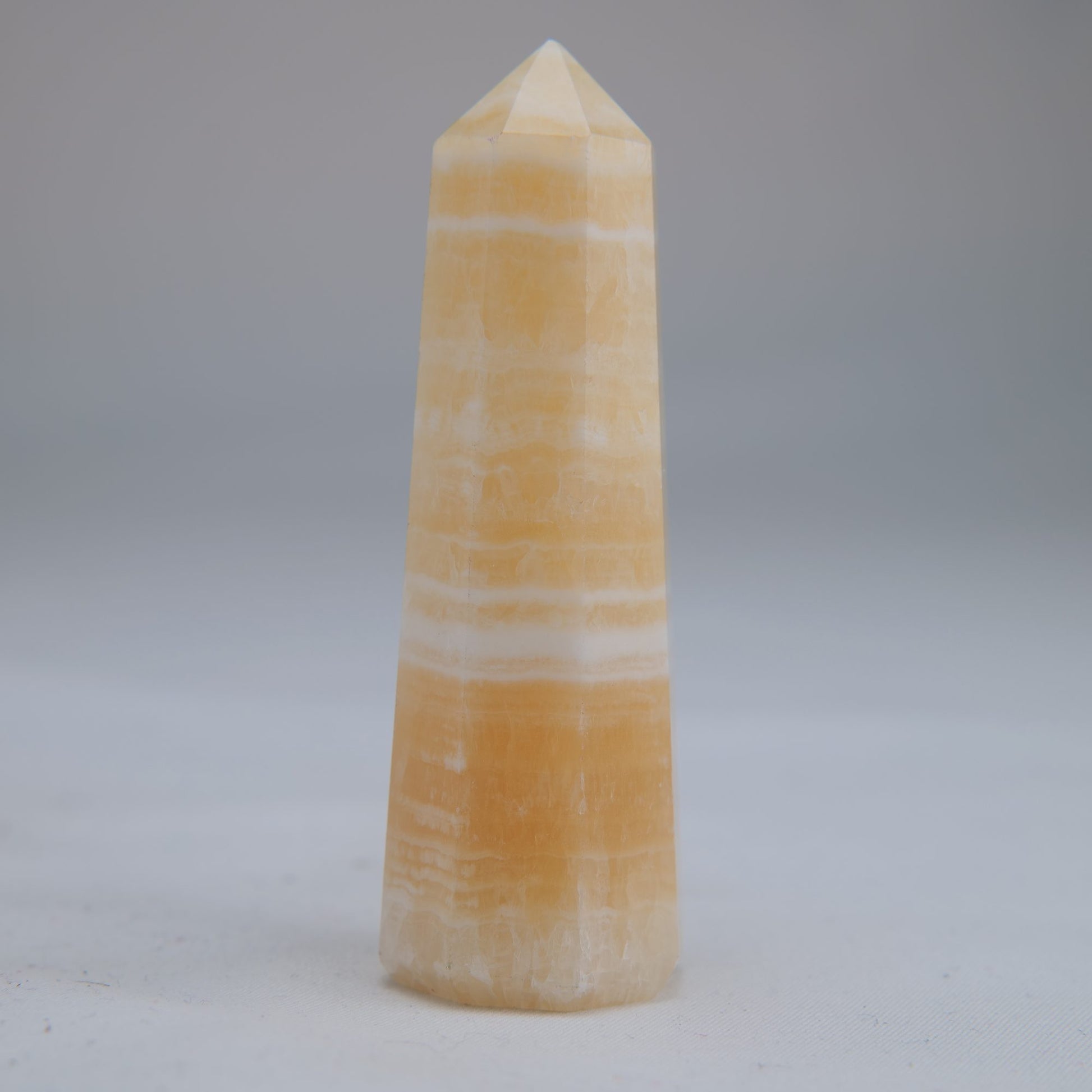Yellow Banded Calcite Point 64g side-2