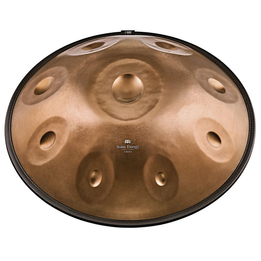 MEINL Sonic Energy Sensory Handpan, Stainless Steel, F Pygmy, 11 Notes, 440 Hz, Vintage copper detail view 2 at Luna Panther alternate view