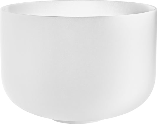 MEINL Sonic Energy White-Frosted Crystal Singing Bowl 14" - G3/Throat Chakra/432 Hz at Luna Panther