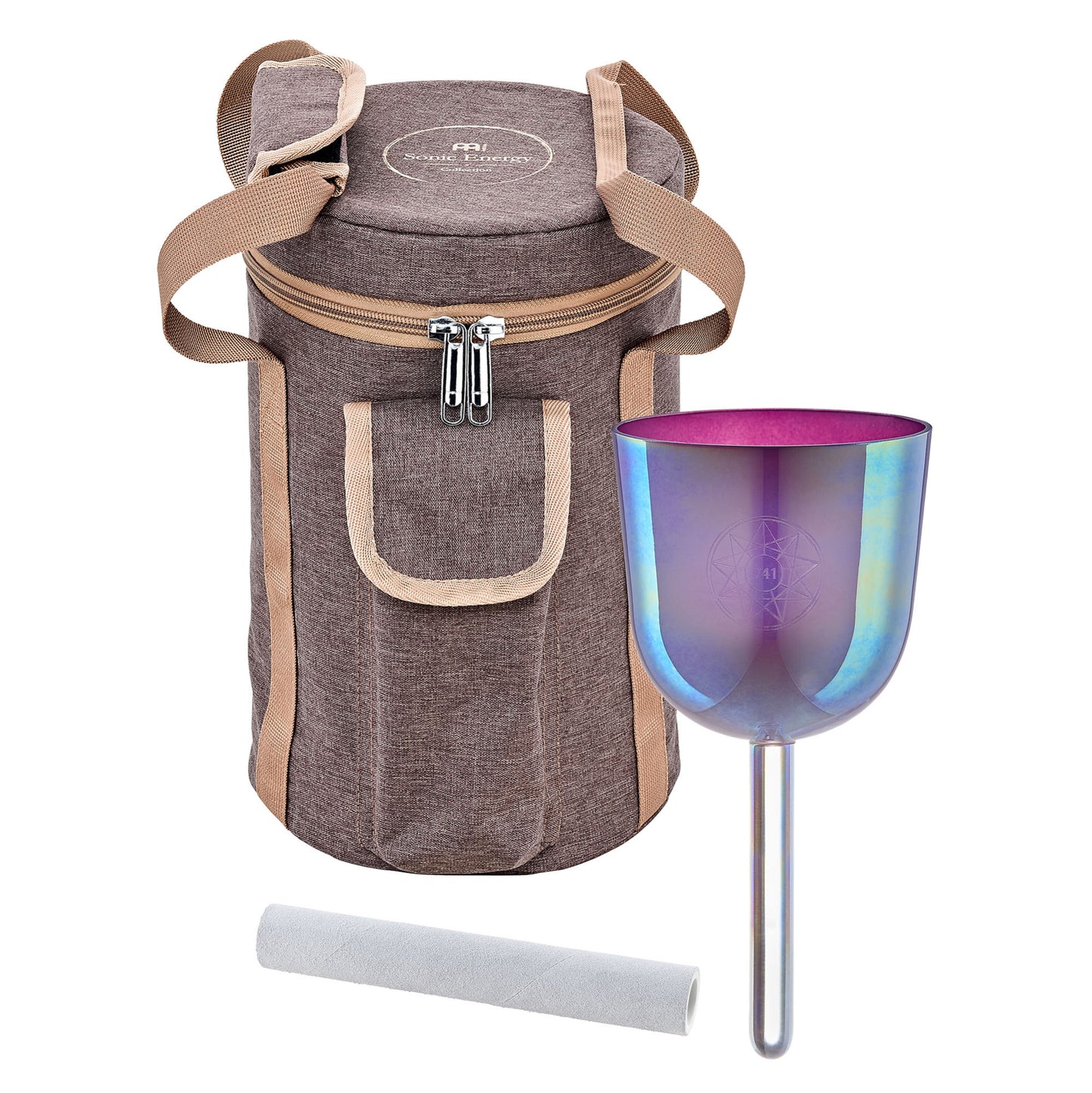 MEINL Sonic Energy 3.75"Essence Solfeggio Crystal Singing Bowl Sol 741 Hz, Lavender Purple detail view 2 at Luna Panther