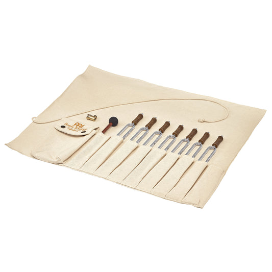 MEINL Sonic Energy Tuning Fork Chakra Set, incl. Rollup Bag & Tuning Fork Vibration Foot at Luna Panther