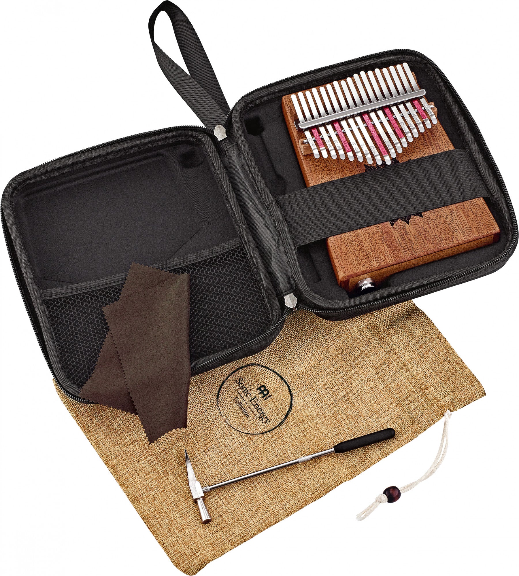 Meinl Sonic Energy Soundhole Pickup Kalimba - 17 notes, mahogany detail view 10 at Luna Panther