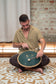 MEINL Sonic Energy Octave Steel Tongue Drum 16" - F Major/9 Notes/432 Hz - Dark Green, Engrave detail view 13 at Luna Panther