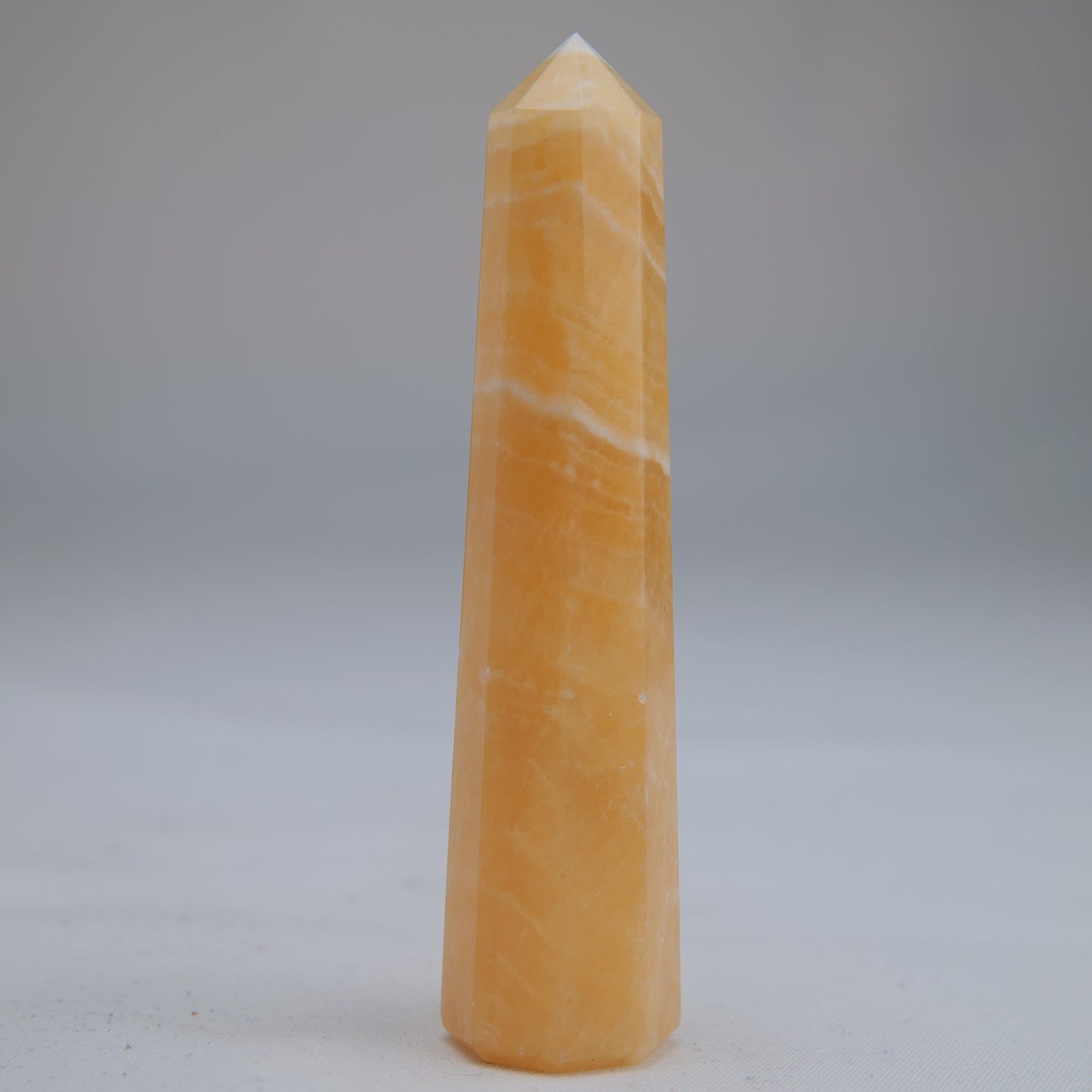 Yellow Banded Calcite Point 57g side-2