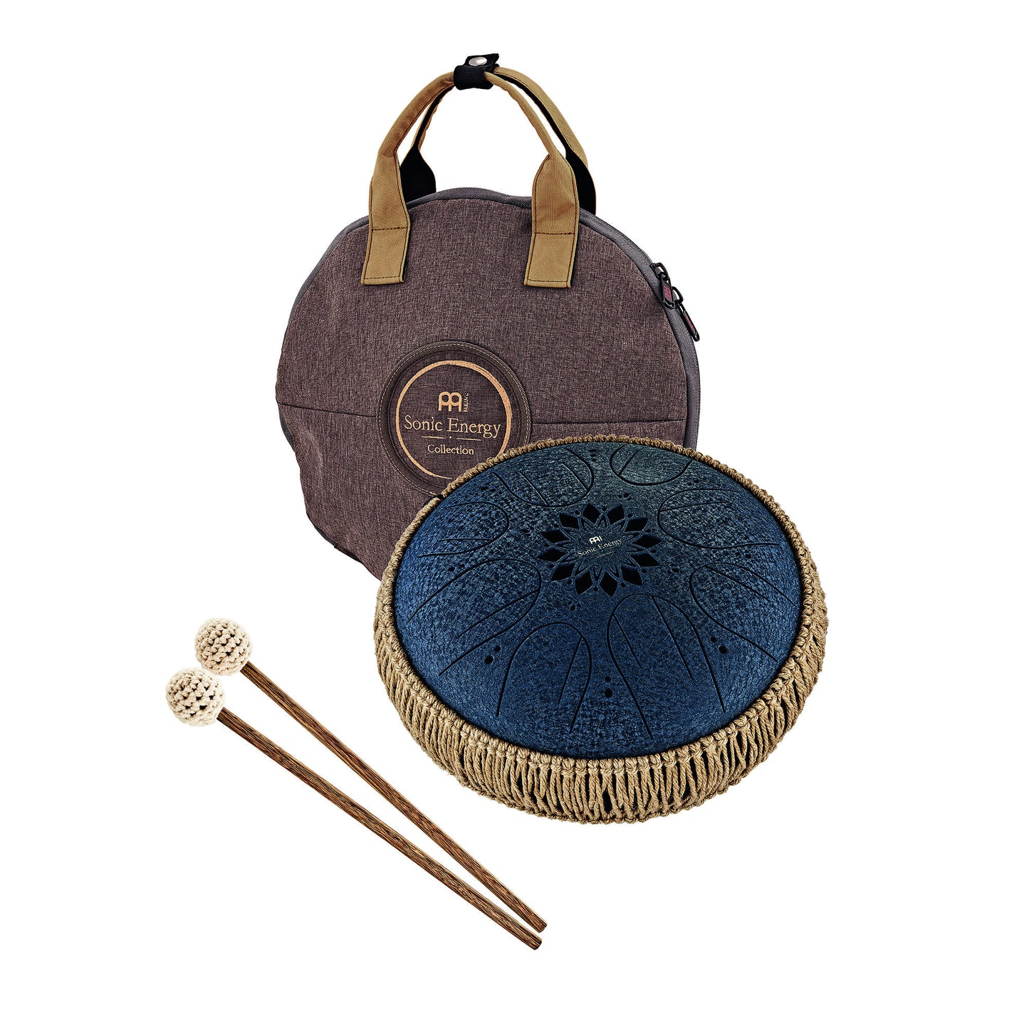 MEINL Sonic Energy Medium Octave Steel Tongue Drum 10" - C Minor/8 Notes/432 Hz - Navy Blue detail view 10 at Luna Panther