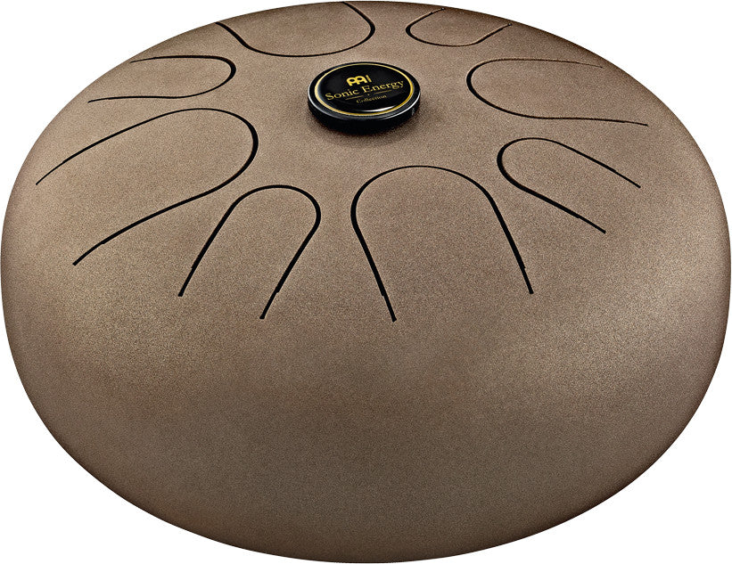 MEINL Sonic Energy Steel Tongue Drum 12" - A Minor/8 Notes/440 Hz - Vintage Brown at Luna Panther