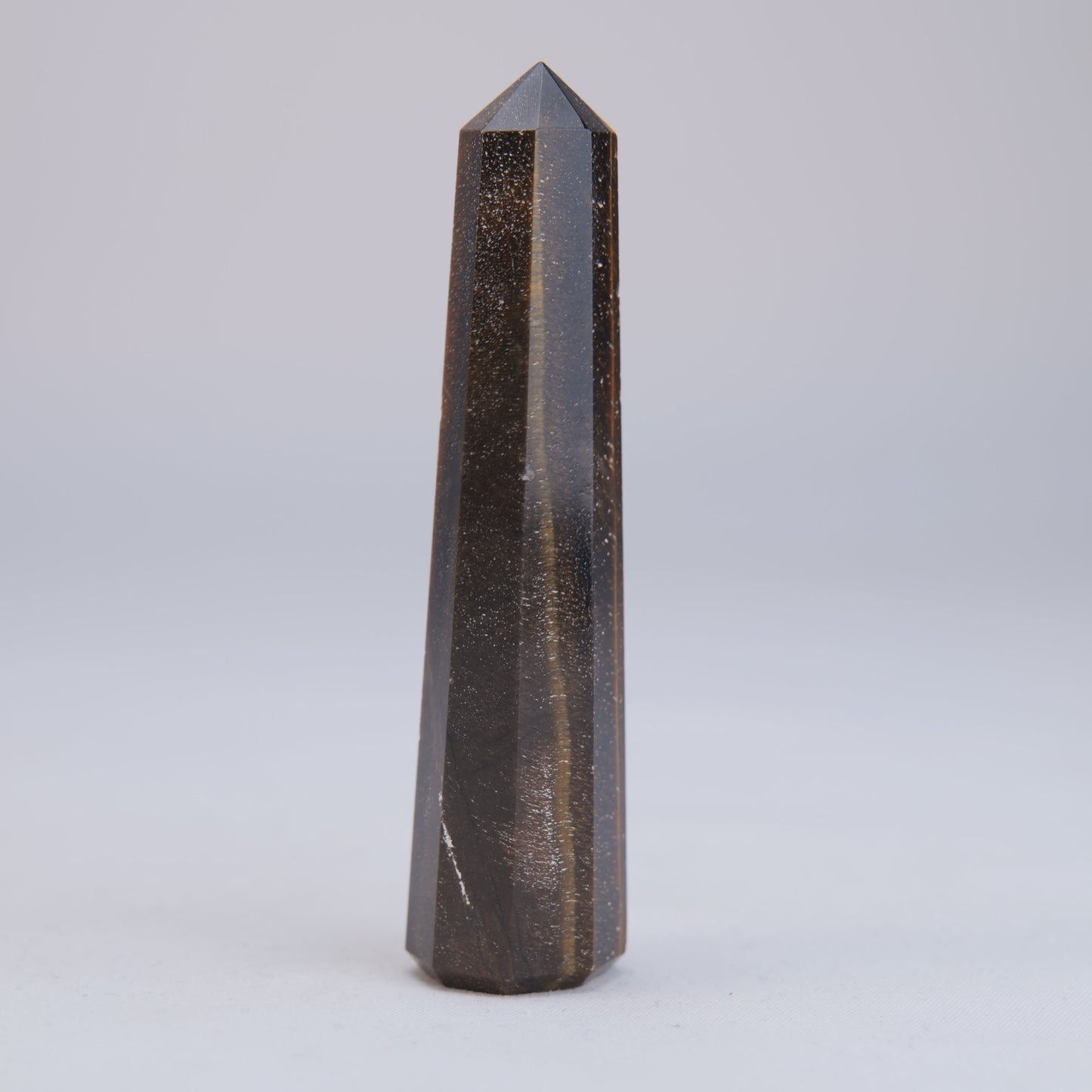 Tigers Eye Obelisk 50g natural crystal tower back