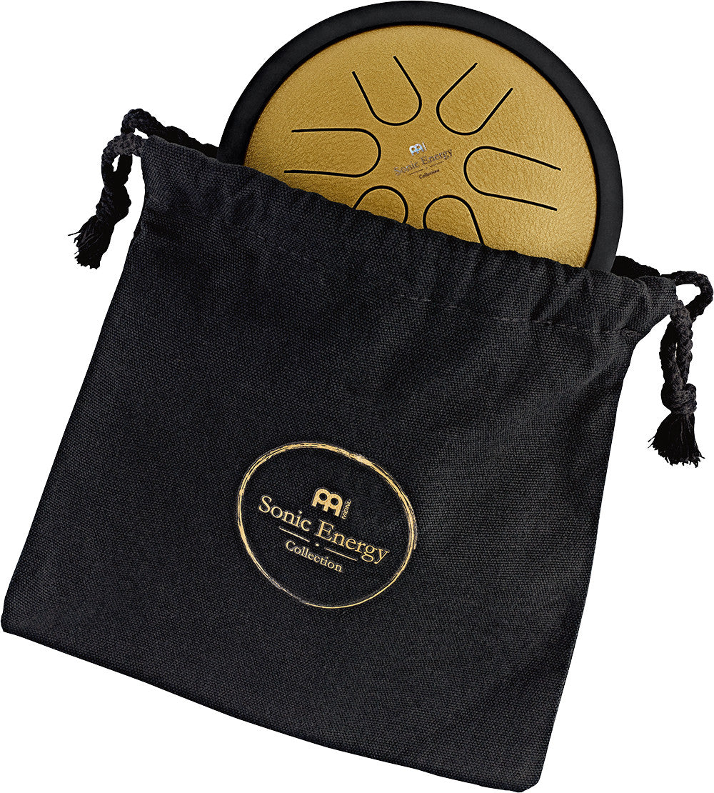 MEINL Sonic Energy Mini Steel Tongue Drum 6" - B Major/6 Notes/440 Hz - Gold detail view 3 at Luna Panther