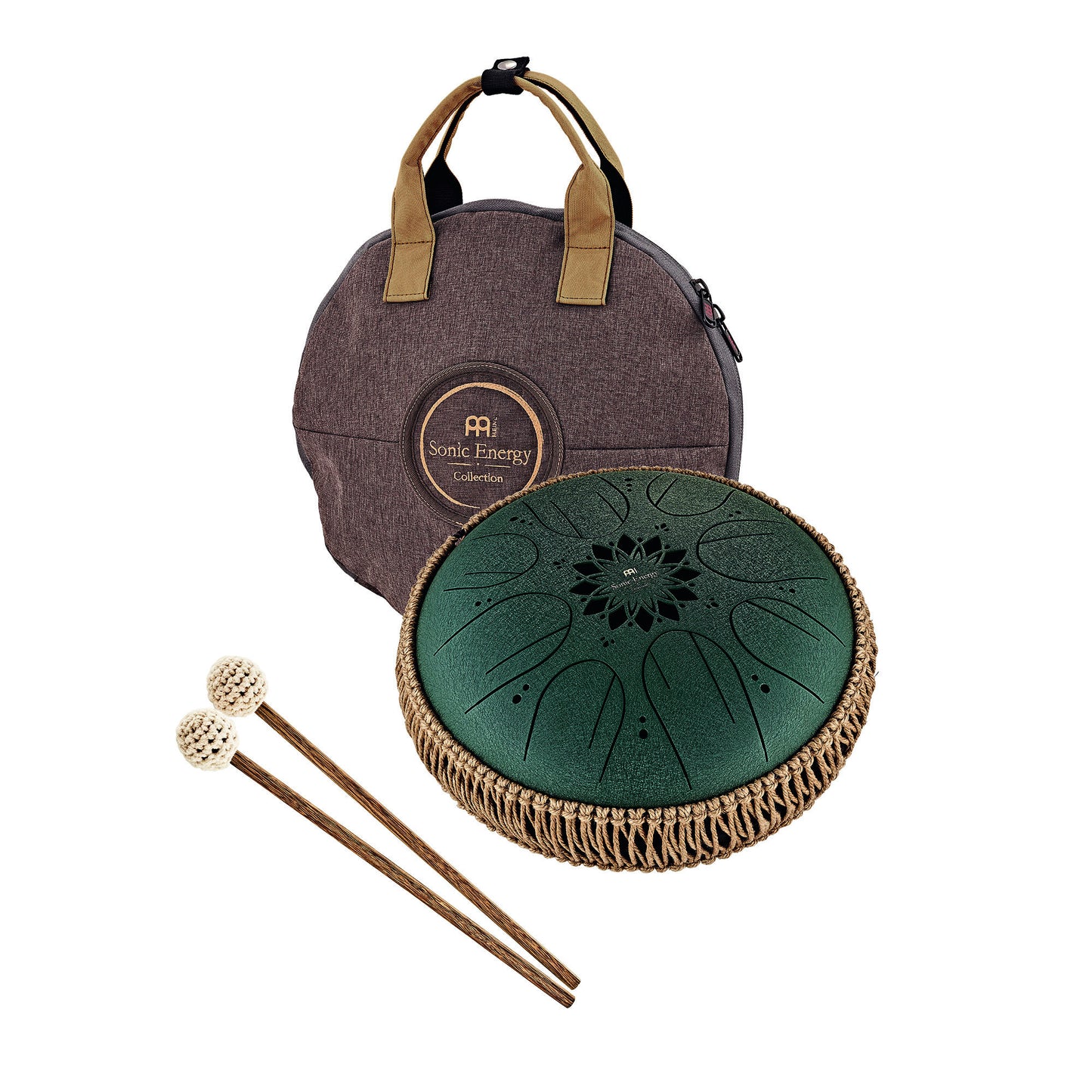MEINL Sonic Energy Medium Octave Steel Tongue Drum 10" - F# Minor/8 Notes/432 Hz - Dark Green detail view 10 at Luna Panther