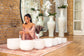 MEINL Sonic Energy White-Frosted Crystal Singing Bowls Set 7 pcs - B4/A4/G4/F4/E4/D4/C4/432 Hz detail view 4 at Luna Panther