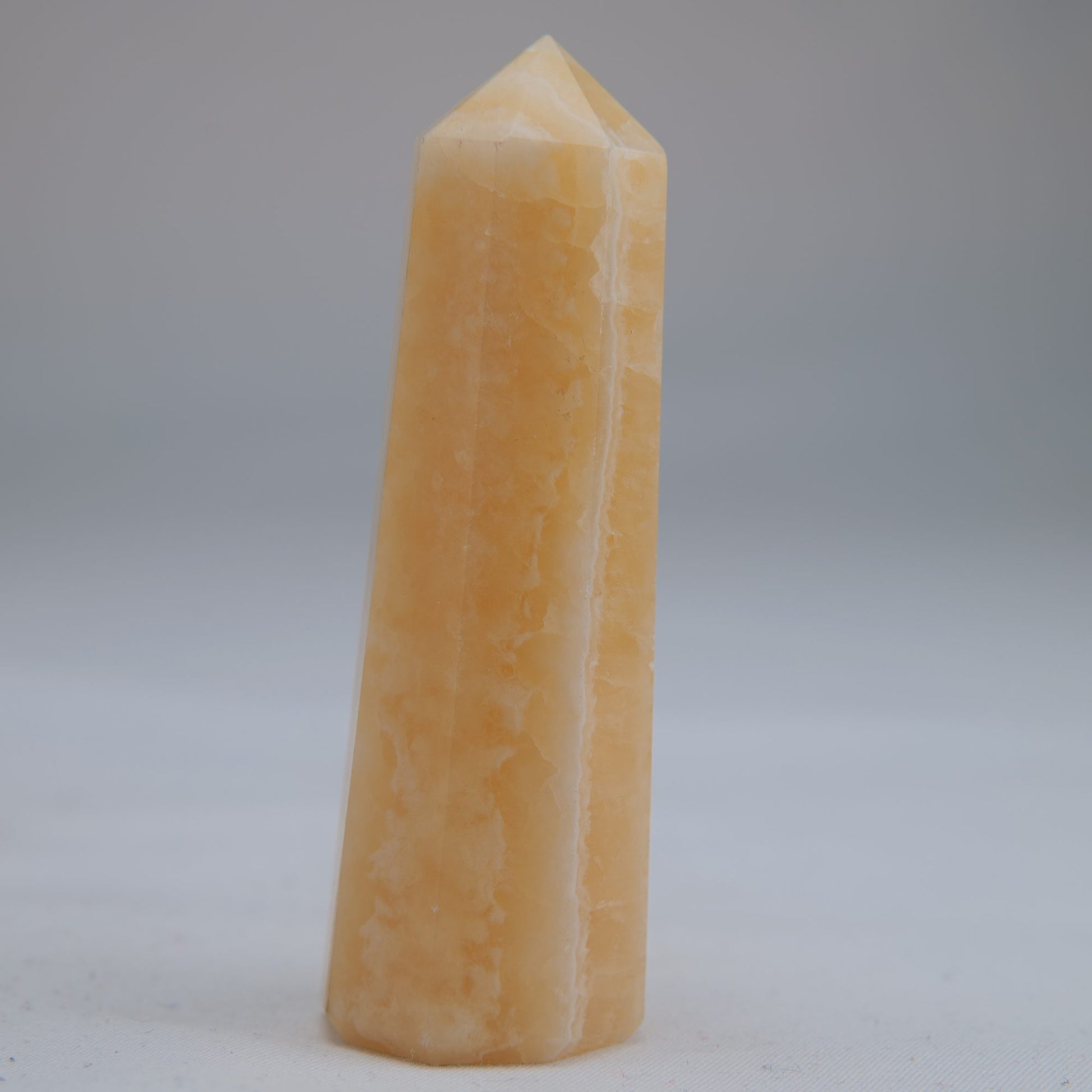 Yellow Banded Calcite Point 65g back