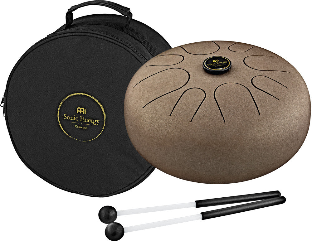 MEINL Sonic Energy Steel Tongue Drum 12" - G Minor/8 Notes/440 Hz - Pearl Grey detail view 10 at Luna Panther